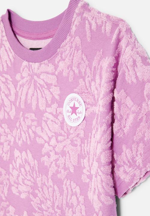 Converse - Cnvg floral jacquard dolman te - grape fizz
