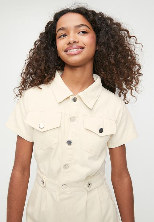 Pop Candy - Button down dress - beige