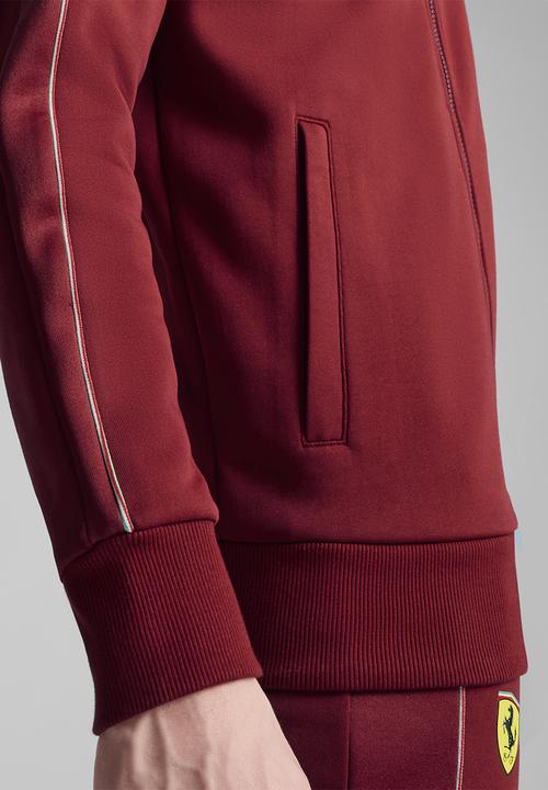 PUMA - Ferrari Race Iconic T7 Track Jacket - Intense Red-Speed Yellow