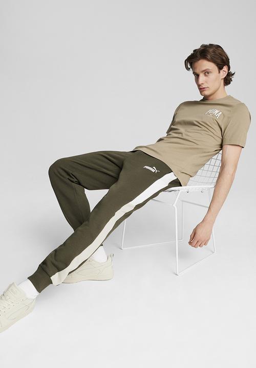 PUMA - PUMA POWER Colorblock Sweatpants TR cl - Dark Olive