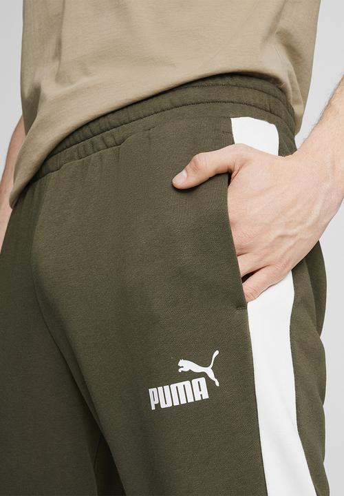 PUMA - PUMA POWER Colorblock Sweatpants TR cl - Dark Olive