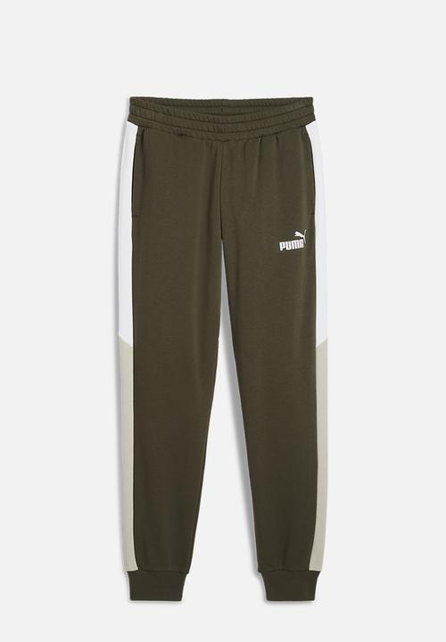 PUMA - PUMA POWER Colorblock Sweatpants TR cl - Dark Olive