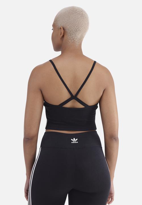 adidas Originals - 3 s crop top w - black