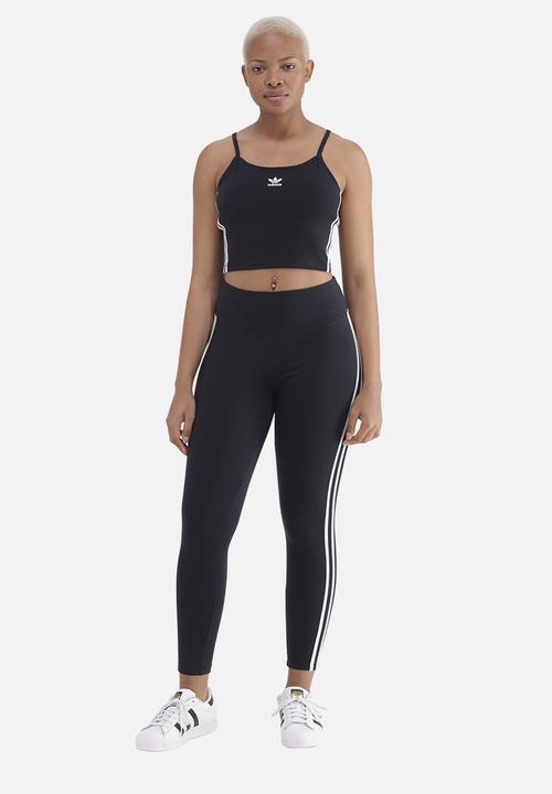 adidas Originals - 3 s crop top w - black