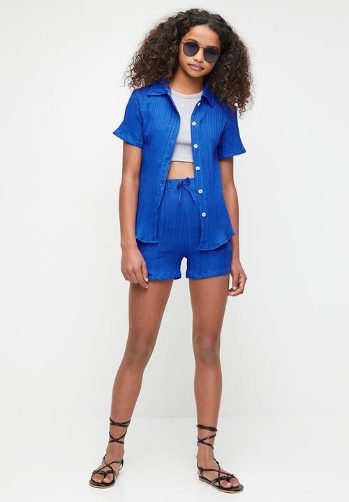 Pop Candy - Shirt & short set-blue