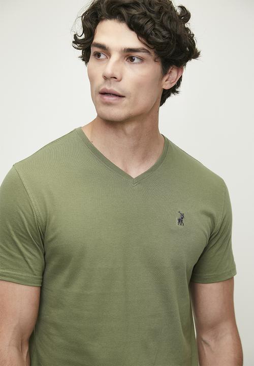 POLO - Mens Short Sleeve V Neck Tee - Fatigue