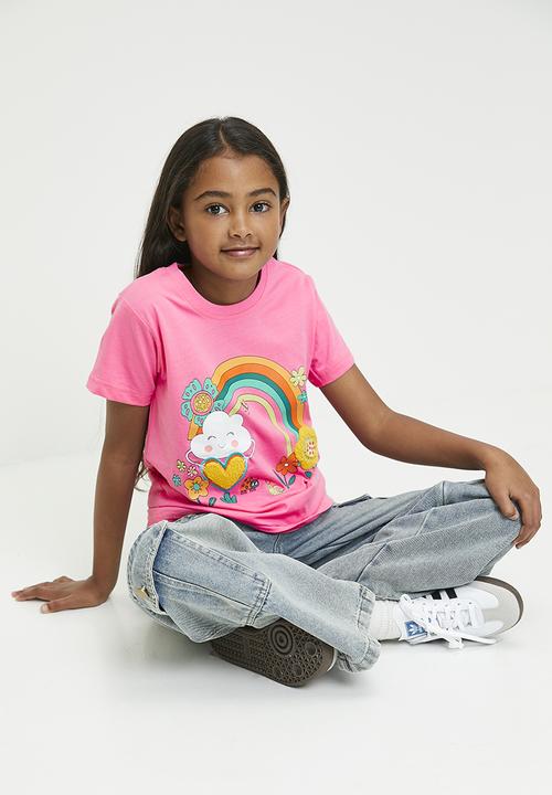Pop Candy - Rainbow print tee - pink