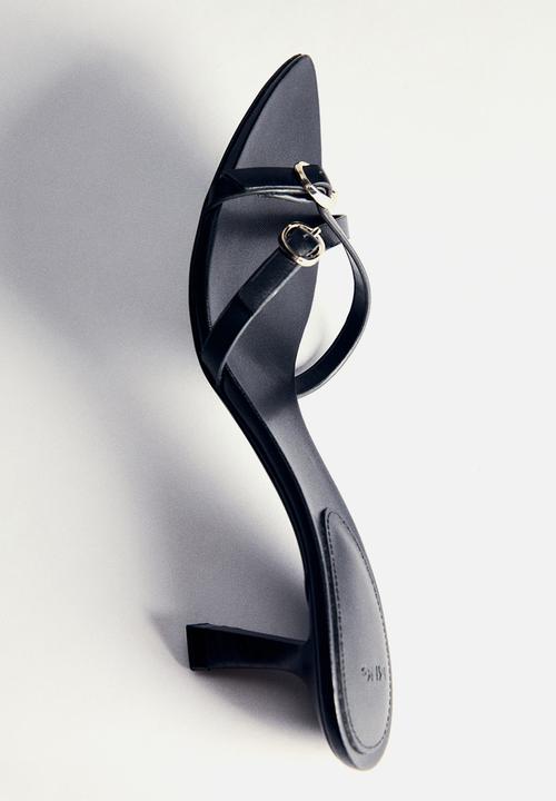 MANGO - Monk mule heel - black