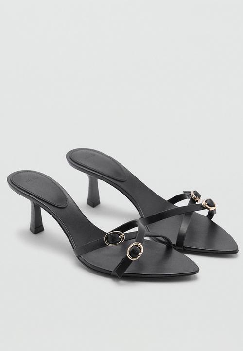 MANGO - Monk mule heel - black
