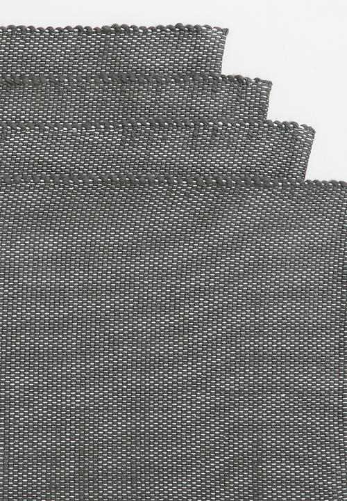 Amelia Jackson - Dhurri placemat set of 4 - charcoal