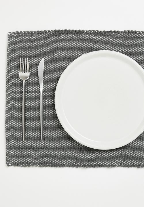 Amelia Jackson - Dhurri placemat set of 4 - charcoal