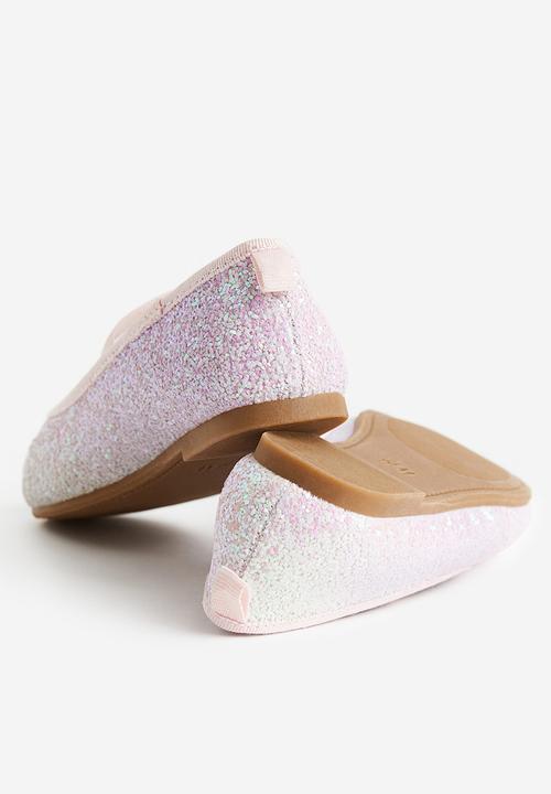 H&M - Appliquéd ballet pumps - pink