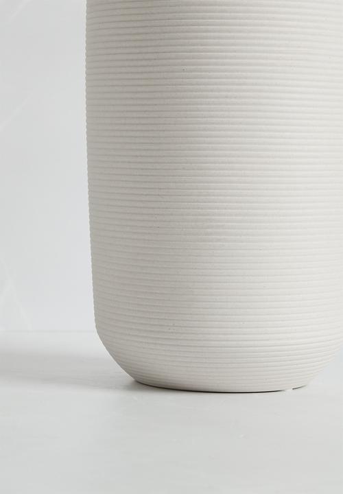 Sixth Floor - Cylinder Ceramic Vase - White