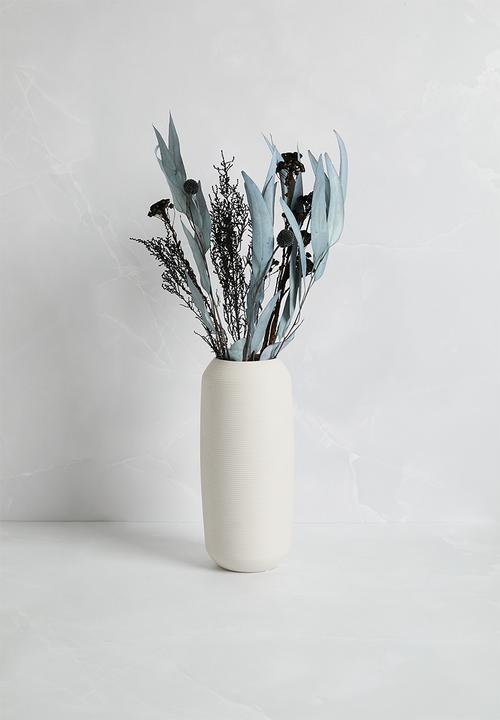Sixth Floor - Cylinder Ceramic Vase - White