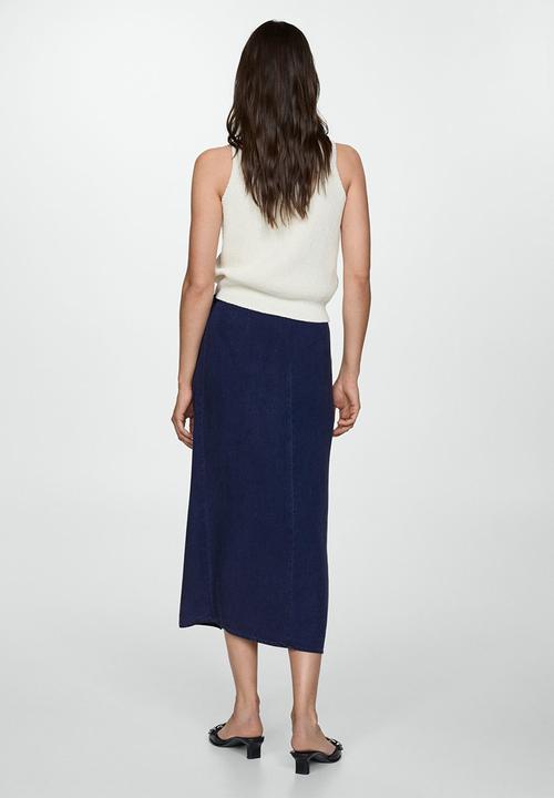 MANGO - Skirt milos - open blue