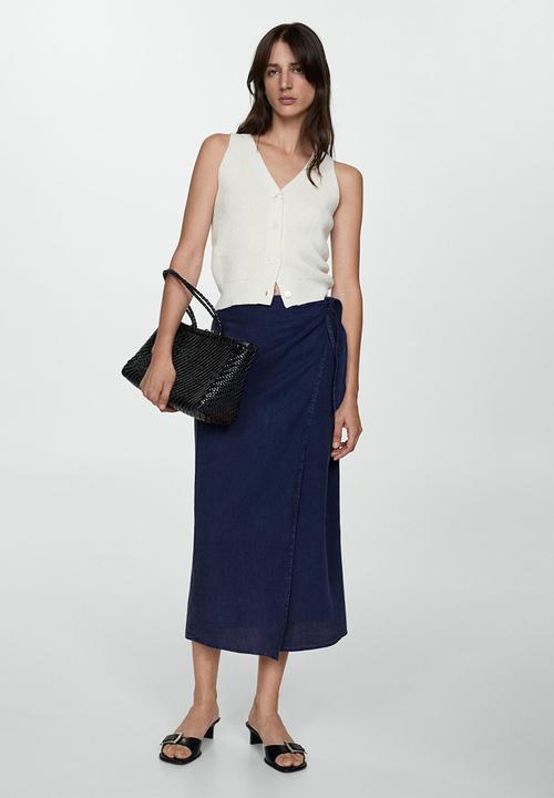 MANGO - Skirt milos - open blue
