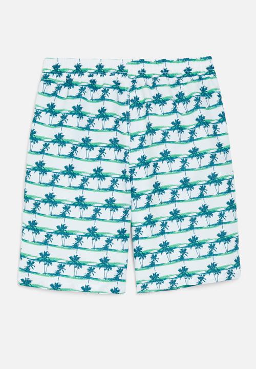 Pop Candy - Printed board shorts - blue & white
