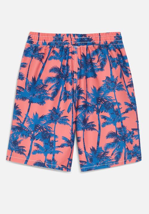 Pop Candy - Printed board shorts - blue & orange