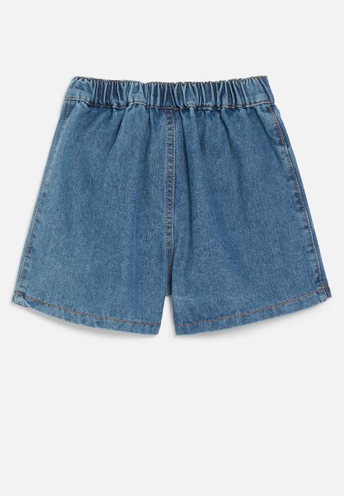 Pop Candy - Denim wrap skort - blue