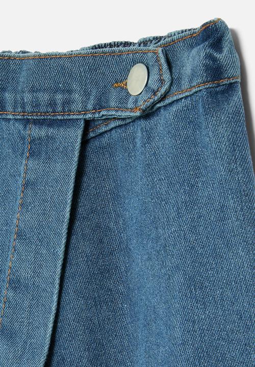 Pop Candy - Denim wrap skort - blue