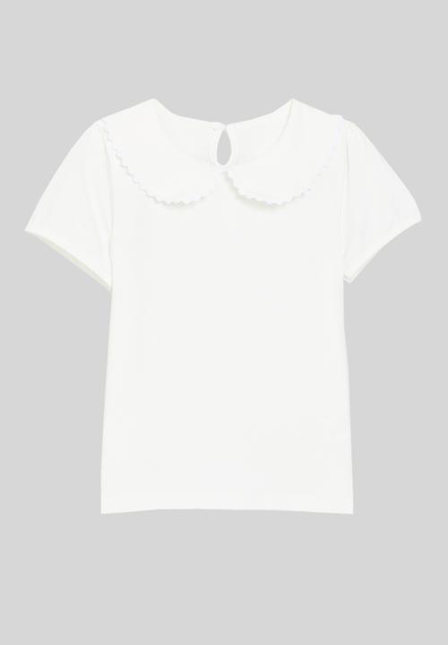 Pop Candy - Peterpan collar top - white