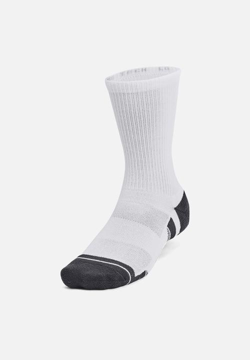 Under Armour - UA Performance Tech 3 Pack Crew Regular - White & Jet Gray