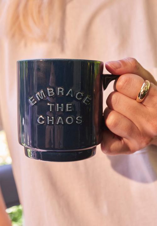 Typo - Embossed Mug - Embrace The Chaos