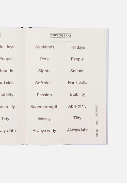 Typo - B5 Activity Journal - Our Story