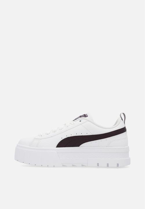 PUMA - Mayze Lth Jr - Puma White-Midnight Plum