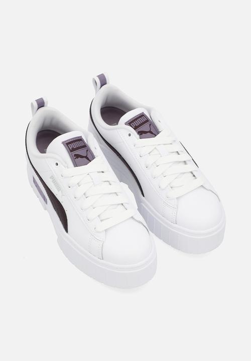 PUMA - Mayze Lth Jr - Puma White-Midnight Plum