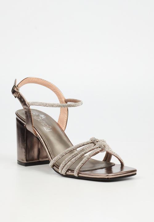 Butterfly Feet - Candi 1 block heel - pewter