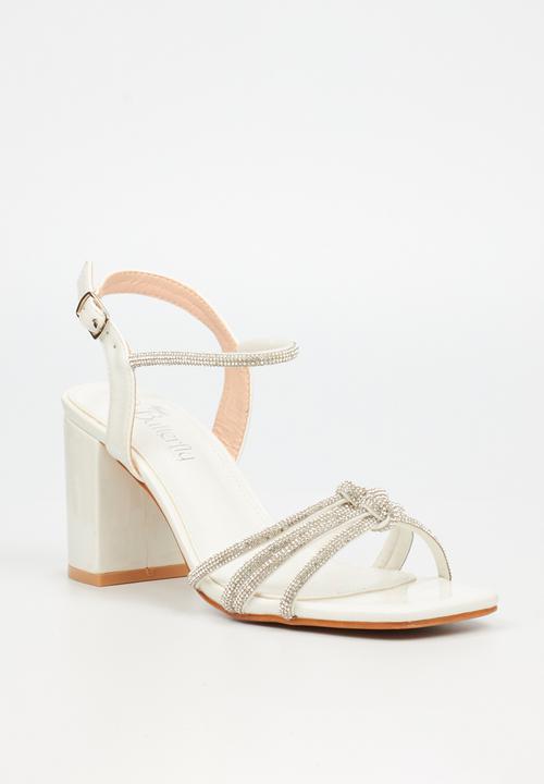 Butterfly Feet - Candi 1 block heel - white
