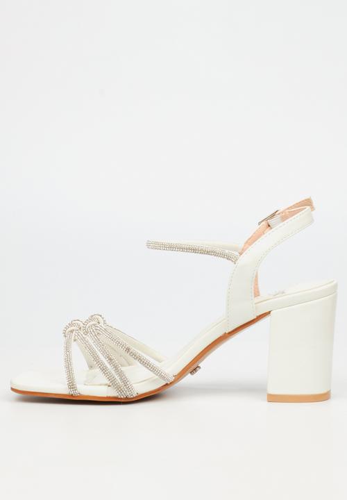 Butterfly Feet - Candi 1 block heel - white