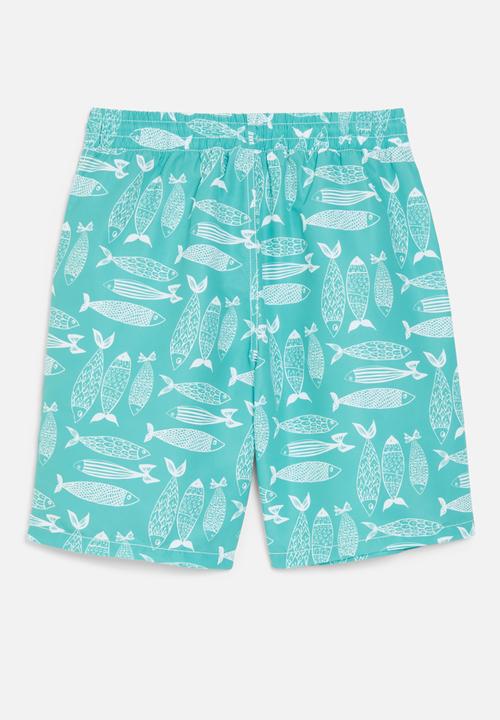Pop Candy - Printed board shorts-light blue