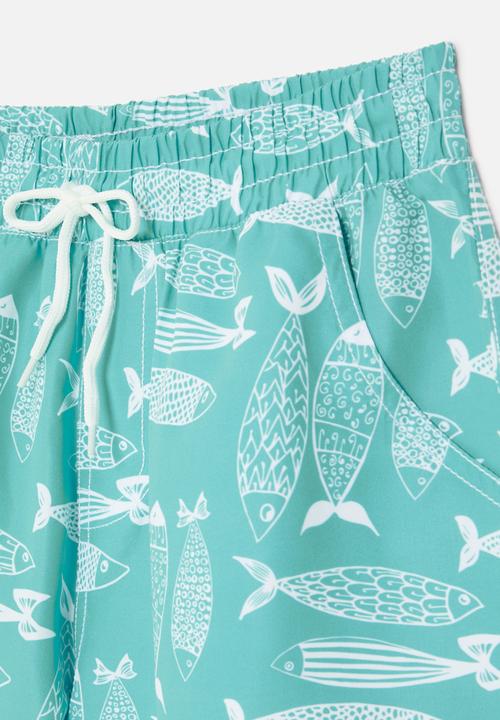Pop Candy - Printed board shorts-light blue