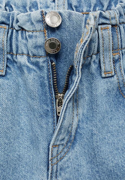 MANGO - Jeans paperbag - open blue