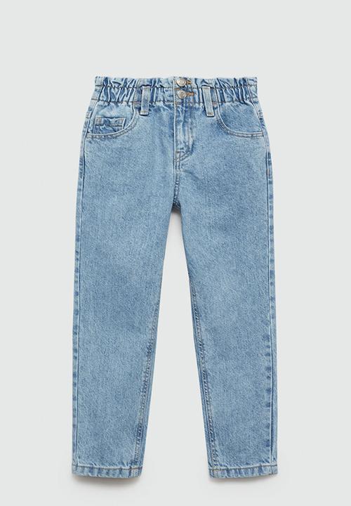 MANGO - Jeans paperbag - open blue
