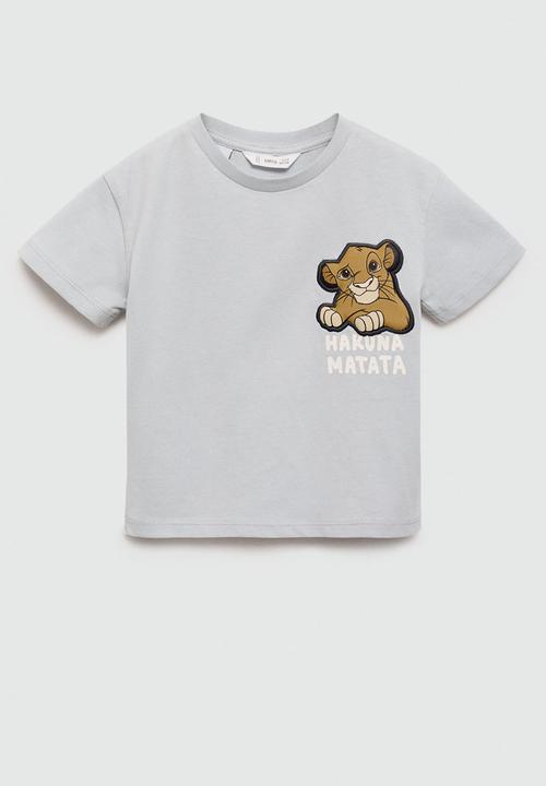 MANGO - T-shirt hakuna - light pastel blue