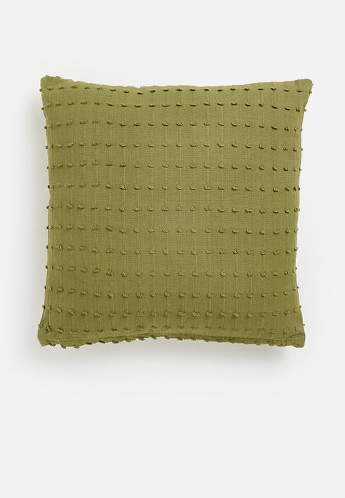 H&S - Dobby cushion - green