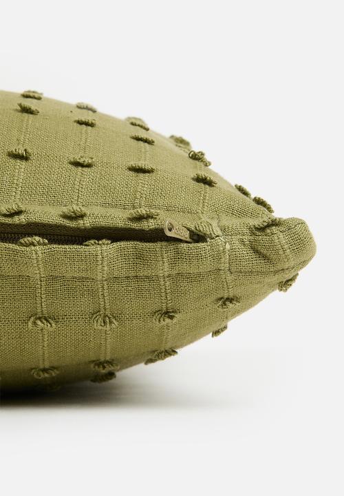 H&S - Dobby cushion - green