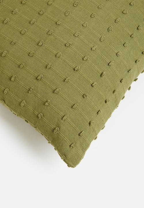 H&S - Dobby cushion - green
