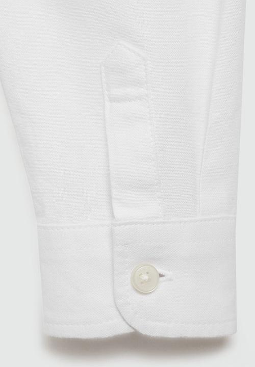 MANGO - Shirt oxfordb - white