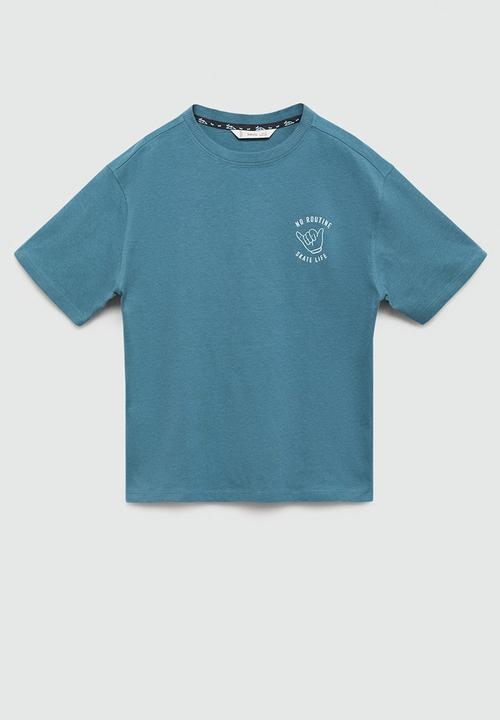 MANGO - T-shirt flip - dark blue
