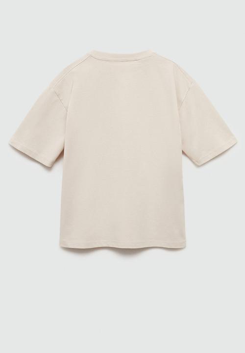 MANGO - T-shirt lucaslt - light pastel brown