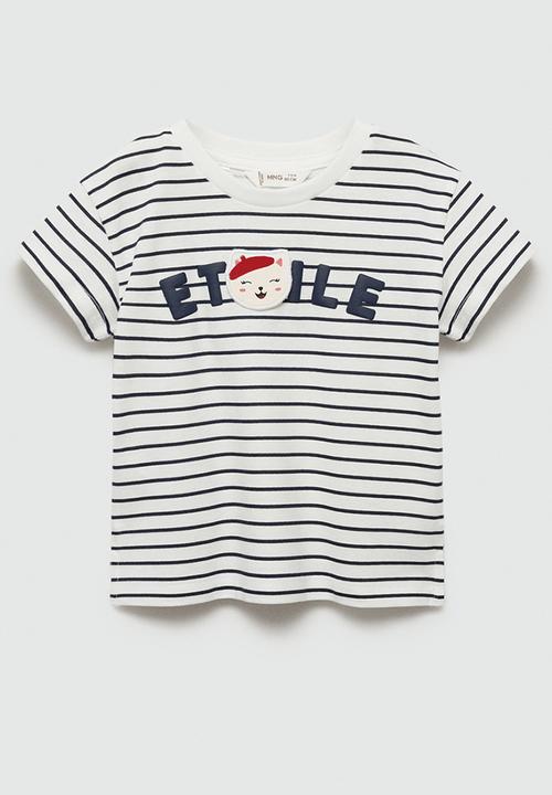 MANGO - T-shirt etoile - natural
