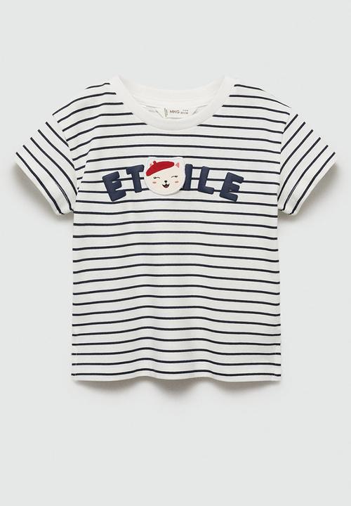 MANGO - T-shirt etoile - natural