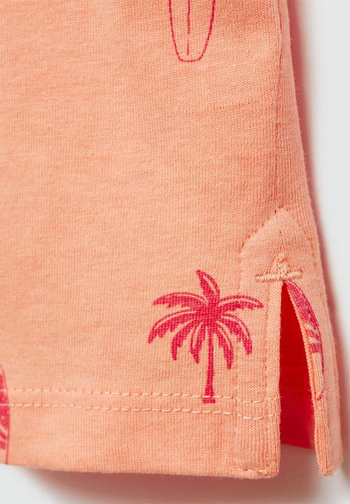 MANGO - T-shirt fun - light pastel orange