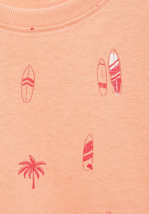 MANGO - T-shirt fun - light pastel orange