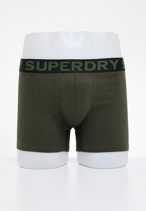 Superdry. - Boxer double pack - winter khaki grit