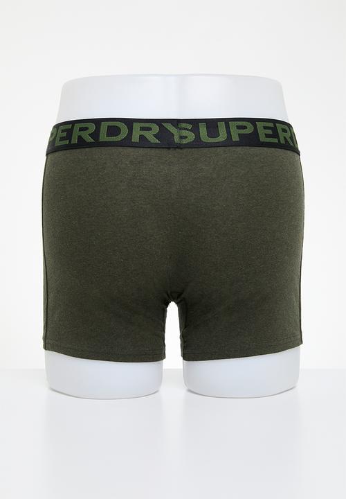 Superdry. - Boxer double pack - winter khaki grit